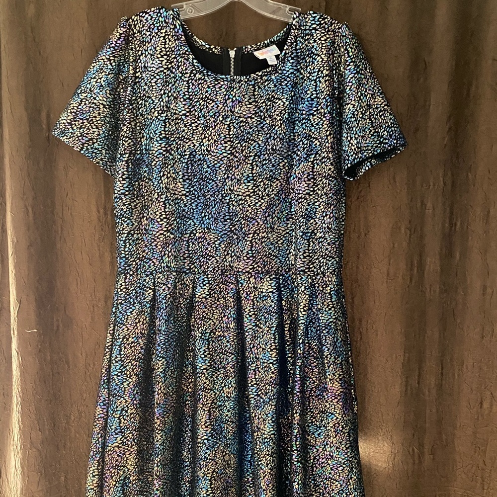 Shiny Holiday Dress with POCKETS